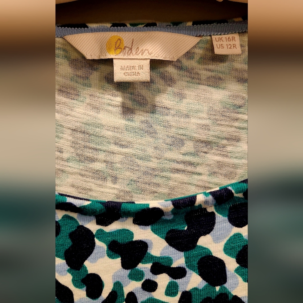 Boden Patterned Size 12 Cotton Dress - Picture 3 of 6
